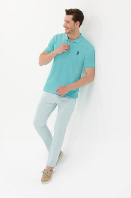 U. S. Polo Assn Мужская мятная базовая футболка с воротником-поло