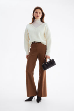 Pantal?n bootcut con cintur?n - H&m фото 2