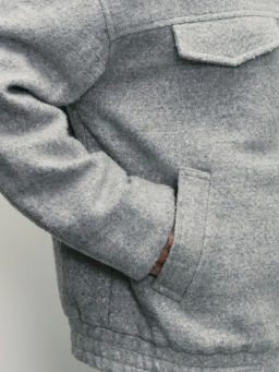 Куртка-бомбер из ткани с шерстью / Zarina  фото 7