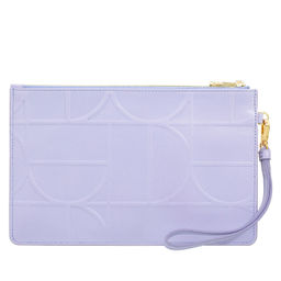 Итальянская кожаная женская сумочка-клатч DuDu серии Bogota | лилово-оранжевый