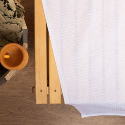 Простыня вафельная для бани Экономь и Я 150х180 см, цвет белый, 100% хлопок, 200 г/м2  фото 2