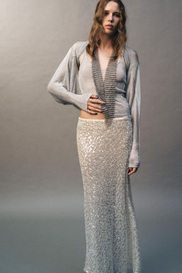 SEQUIN MIDI SKIRT - Zara фото 2