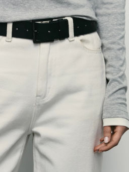 Ремень с черной металлической пряжкой / Zarina