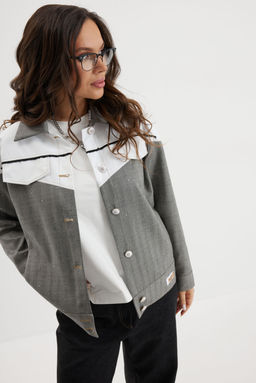 Костюм Magia mody 2691 белый+серый+серо-черный