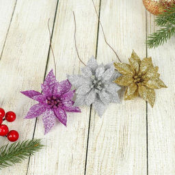 Цена за 12 шт. Цветы искусственные Перелив, острый лист, 8?20 см, МИКС