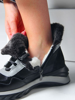 Ботинки EDART 350.uno2 bl. черный серый/шерсть - Ed'art фото 17