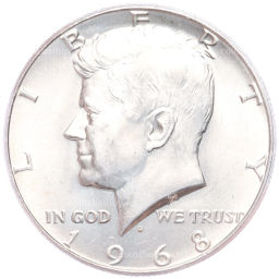 1/2 доллара (50 центов) 1968 года D США