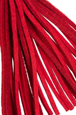 Зажимы на соски Pecado BDSM, Прищепки, с кисточками из замши, металл, красные