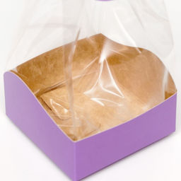 Цена за 10 шт. Пакет с жёстким дном, сиреневый, 10 х 10 х 32 см - Simaland фото 2