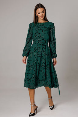 Платье Lars Style 1159 зеленый, черный