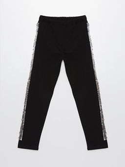 Beli Lastikli ?ift Y?nl? Payetli K?z ?ocuk Tayt - Waikiki фото 2