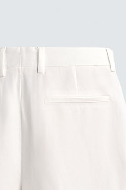 PANTAL?N RELAXED FIT TRAJE VISCOSA - LINO / Blanco - Zara фото 8