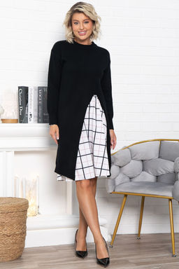 Костюм с юбкой Остин (черный) К15065-13М