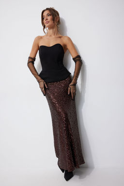 Юбка LYUSHe 4257 коричневый  фото 6