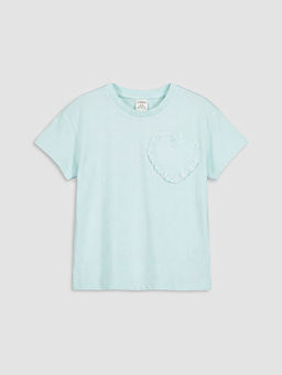 Bisiklet Yaka Nak??l? K?z ?ocuk Ti??rt