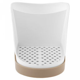 Подставка для губок, моющего средства, тряпок пластмассовая 12х18х10см, Латте (Россия)