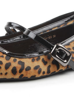 06-H11A-15Y BROWN/LEOPARD Туфли женские (натуральная кожа с ворсом)