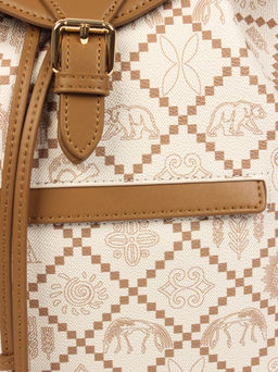 LACCOMA рюкзак АС7304-Россия-кремовый эко кожа хлопок