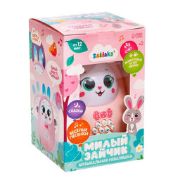 Музыкальная неваляшка Милый зайчик, звук, свет, цвет розовый - Zabiaka фото 4