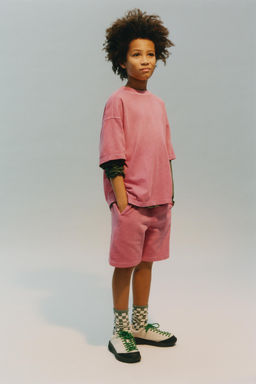 T-SHIRT AND BERMUDA SHORTS SET WITH SLOGAN - Zara фото 12