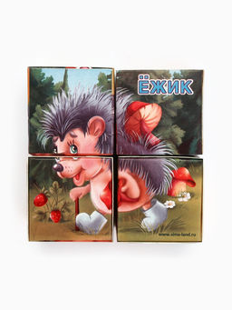 Цена за 2 шт. Кубики «Лесные животные», по методике Монтессори, 4 шт., 3+