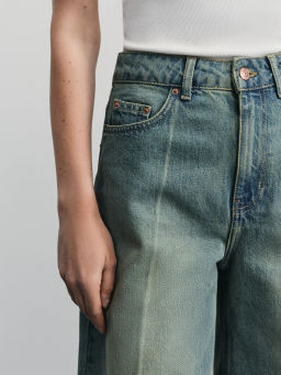 Джинсовые шорты бермуды со стрелками / Zarina  фото 6