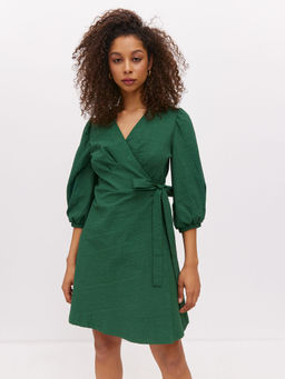 Платье на запах из жатого хлопка - TO BE ONE фото 6