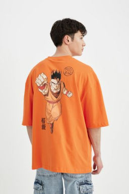 Dragon Ball Loose Fit Bisiklet Yaka K?sa Kollu Tisort