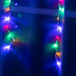 Гирлянда Водопад 2?1.5 м, IP20, прозрачная нить, 400 LED, свечение мульти, 8 режимов, 220 В - Luazon lighting фото 3