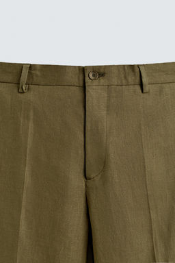 PANTAL?N TRAJE 100% LINO / Aceite - Zara фото 9