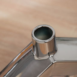 Ваза для цветов «Брэм», ромб, 23.5×20 см, керамика, серебристая