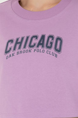 U. S. Polo Assn Женский сиреневый свитшот с круглым вырезом - U.s. polo assn фото 14