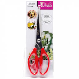 Ножницы кухонные TalleR, сталь, с орехоколом/открывателем для бутылок, специальная заточка лезвий, эргономичные ручки из ударопрочного пластика (Китай) - Домашняя мода фото 4
