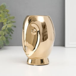 Подсвечник на 1 свечу «Сова Сипуха», d=3.5 см, золото, 9×8.5×12.5 см