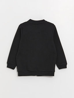 Kolej Yaka Uzun Kollu Basic Erkek Bebek Fermuarl? Sweatshirt - Waikiki фото 3