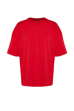 TRENDYOL MAN Siyah Oversize/Genis Kesim Basic %100 Pamuklu T-Shirt TMNSS22TS0318 - Trendyolmilla фото 6
