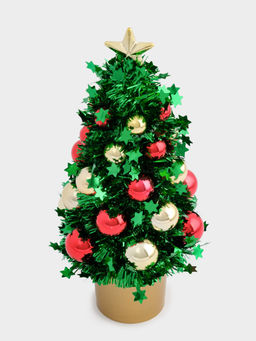 Ель искусственная, 21 см, с шарами, в горшке, мишура/пластик, зеленая, New year - Anna lafarg фото 5