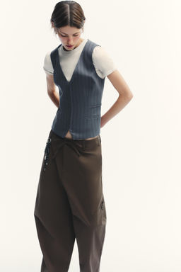 PINSTRIPE WAISTCOAT TOP - Zara фото 3