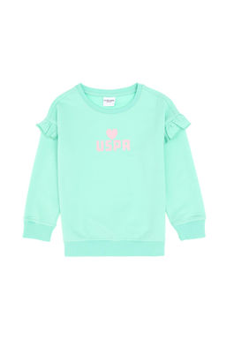 Мятный свитшот для девочки Неожиданная скидка в корзине - U.s. polo assn фото 4