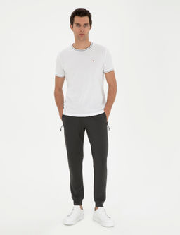 Gri Slim Fit Lastik Pa_al_ E_ofman Alt_
