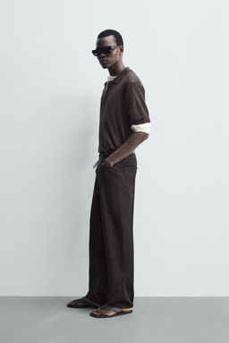 POLO PUNTO 100% LINO / Marr?n - Zara фото 4