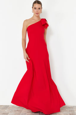 TRENDYOLMILLA Siyah A-Kesim Dokuma S?k Abiye & Mezuniyet Elbise TPRSS24AE00163  фото 16