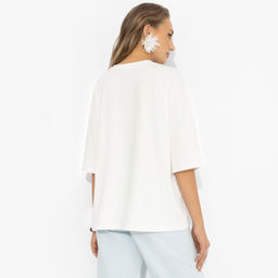 Футболка из мягкого хлопка, На стильной волне (белая) - Charutti фото 5