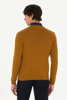 U. S. Polo Assn Мужской базовый свитер кокосового цвета - U.s. polo assn фото 5