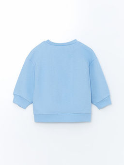 Bisiklet Yaka Bask?l? Erkek Bebek Sweatshirt ve E?ofman Alt 2li Tak?m - Waikiki фото 3