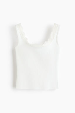 Top de tirantes con ribete de encaje - H&m фото 3