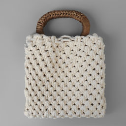 Цена за 3 шт. Ручки для сумок деревянные, плетёные, d=9.8×5.9 / 13.5×9.5 см, 2 шт., коричневые