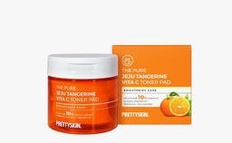 Тонер-пэды для лица осветляющие с экстрактом мандарина - The Pure Jeju Tangerine Vita C Toner Pad, 140 мл