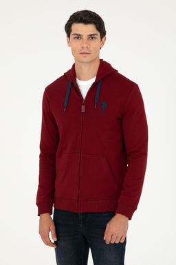 Мужской бордово-красный свитшот