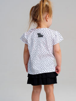 12543008 Комплект для девочек: фуфайка (футболка), юбка-шорты - Playtoday фото 2